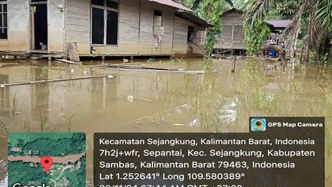 Banjir di Kab. Sambas tanggal 30 November 2024