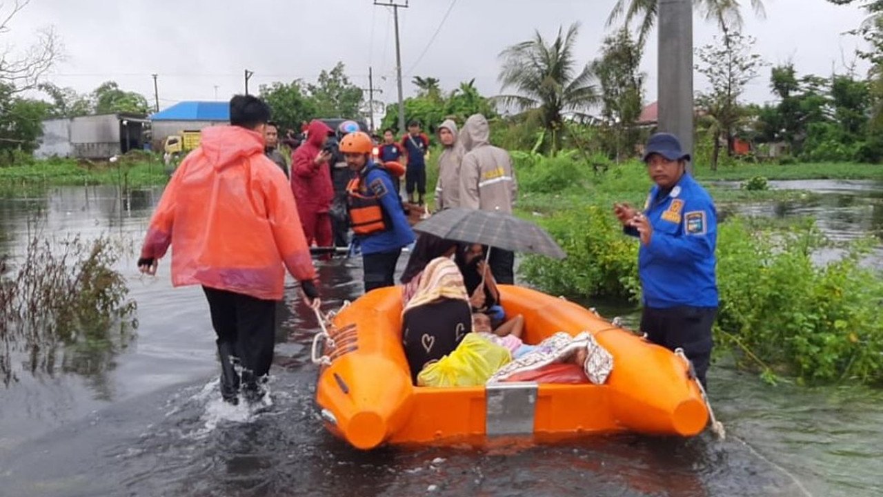 Banjir di Kab. Tanah Laut tanggal 21 Januari 2025