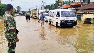 Banjir di Kab. Rokan Hulu tanggal 30 Januari 2025