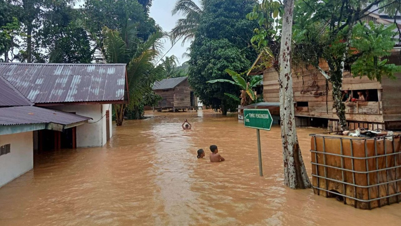 Banjir di Kab. Sarolangun tanggal 27 Februari 2025