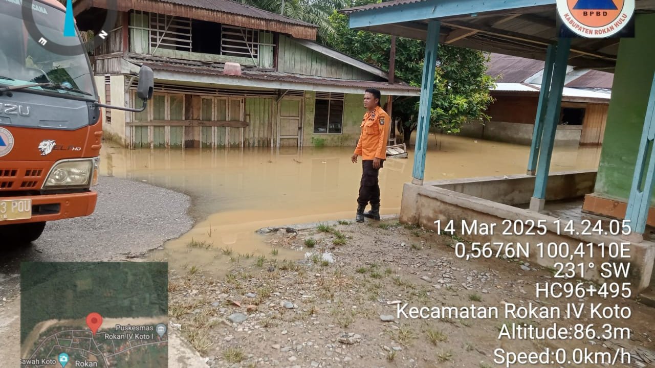 Banjir di Kab. Rokan Hulu tanggal 14 Maret 2025