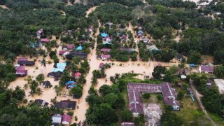 Banjir di Kab. Penajam Paser Utara tanggal 21 April 2025