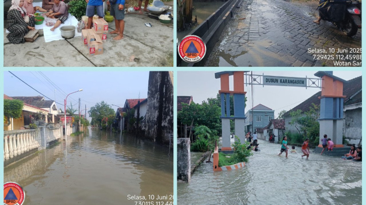 Banjir di Kab. Gresik tanggal 09 Juni 2025