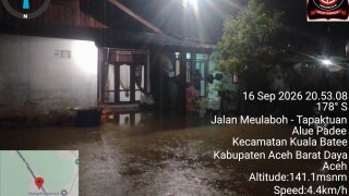 Banjir di Kab. Aceh Barat Daya tanggal 16 September 2026